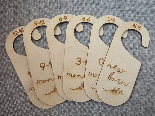 Wooden baby wardrobe dividers - wooden,