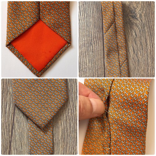 Hermès paris silk tie orange - paris,