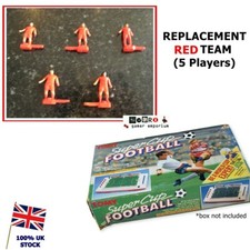 Tomy Super Cup Football Game Spares - Replacement RED Team - 5x Painted Players