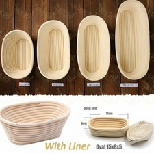 Oval Bread Proofing Proving Rattan Basket Baking Banneton Brotform Dough 6 Sizes