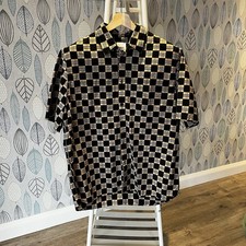 Burberry Chequer Print Cotton Short-Sleeve Shirt, Size M. RRP £370