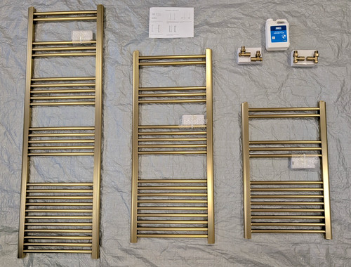 Brushed brass bathroom heated - bathroom,
