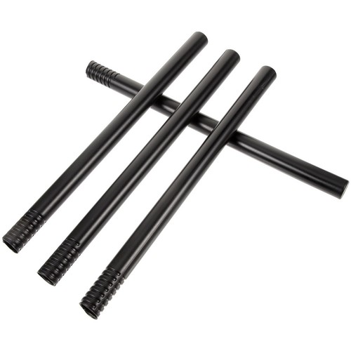 Black plastic witch broom pole - plastic,