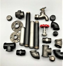 iron pipe and pipe fittings 3/4 and 1/2" BSP MALLEA GREY AND BLACK , STEAM PUNK,