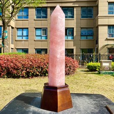14.81LB Natural Pink Crystal Pillar, Obelisk, Mineral Healing
