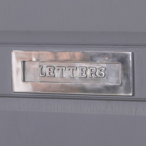 Polished metal letterbox - polished,