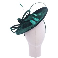 Elegant Women Loop Velvet Wedding Occasion Church Fascinator Headpiece Hat BE