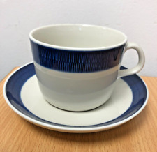 RORSTRAND KOKA of SWEDEN BLUE & WHITE TEA CUP & SAUCER