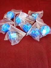 8 x Sanwa OBSJ-24-M Metallic Arcade Buttons BLUE  - 24mm