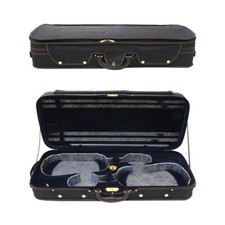 Double Violin Case 4/4 Full size Violin Case Hold 2 Violins 4 Bow with Sheet Bag