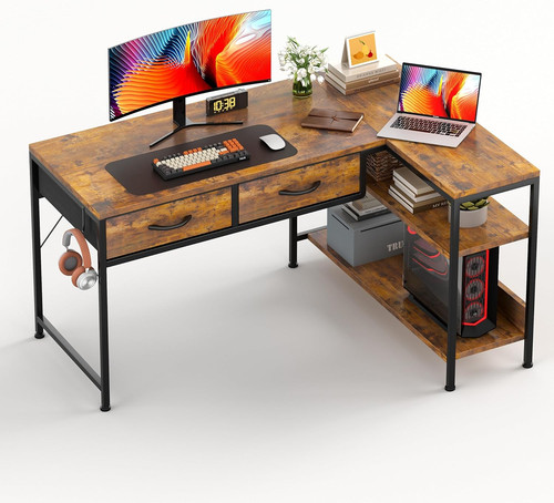 Shaped computer desk - shaped,
