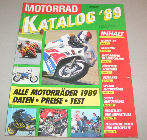 Motorcycle catalog 1989 - catalog,