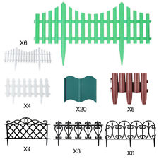 3-40pcs Flexible Garden Lawn Grass Edging Picket Border Panel Plastic Wall Fence