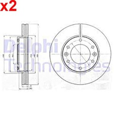2X Brake Disc DELPHI Fits