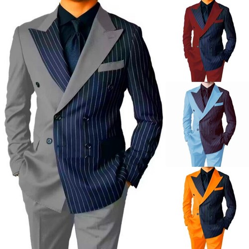 Luxury striped men suit - men, double