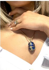 Blue Faberge Egg Locket