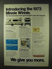 1973 Winnebago Minnie Winnie Motor Home Ad
