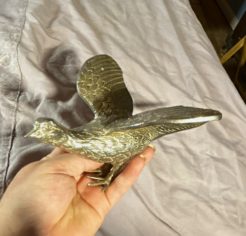 Italian silver plated pheasant - silver,