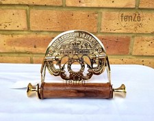 Victorian Antique Shinny Brass /Gold Water loo Toilet Roll Holder Vintage style