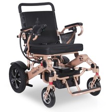 MobilityPlus+ Lightweight Electric Wheelchair Gold | Instant Folding, 24kg, 4mph