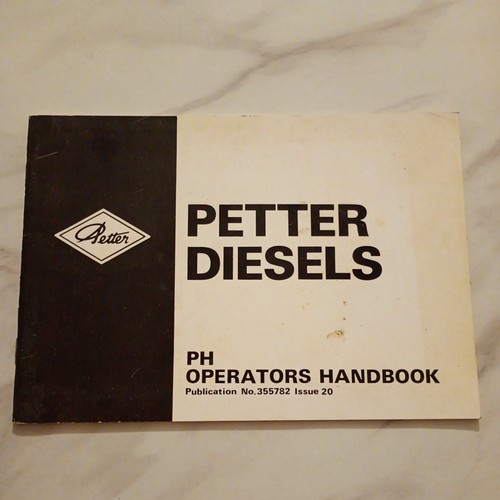 Petter diesels operator s - petter, operator's