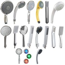 Shower Handset Head Bath Single Multi Function Modes Chrome White Black Gold UK