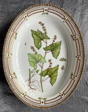 ROYAL COPENHAGEN FLORA DANICA Oval Platter #3517 Plate 35.5x28cm 1st Choice PLATTER