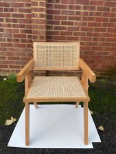 OAK AND RATTAN CHAIR