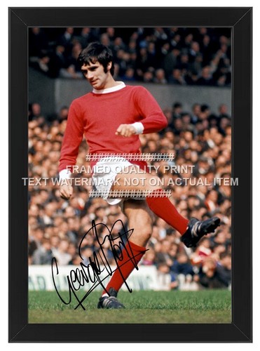 George best signed photo print - george,