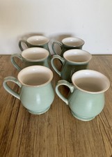 6 x Denby Regency Green Mugs Excellent Condition