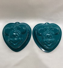 Disney Mini Mouse Heart Shape Cake Jello Mold Non Stick Set Of 2 Hard To Find!