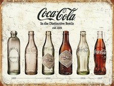 Coca Cola Bottles, Retro replica vintage style metal tin sign gift Pub