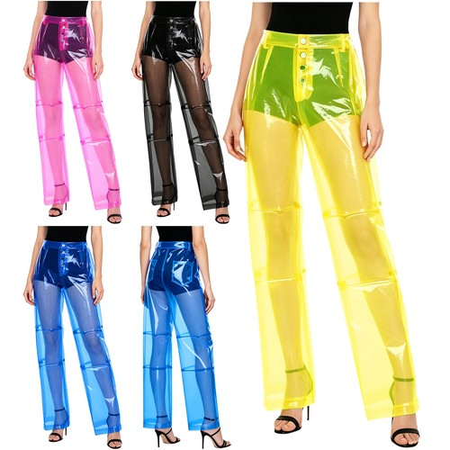 Women clear pvc pants - uk,