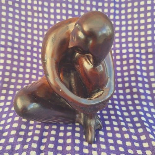 Ebony soap stone figure man - ,