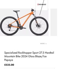 Specialized Men's Rockhopper Pro Mountain Bike Size Large