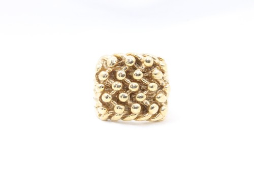 9ct yellow gold keeper - keeper, ring