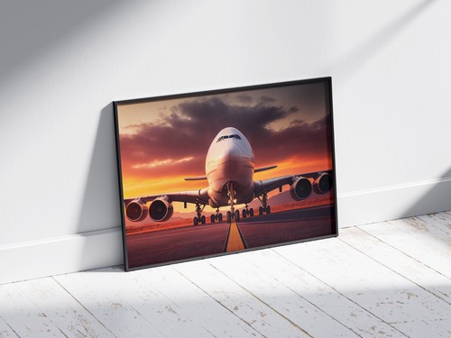 747 plane aeroplane jet - jet, poster