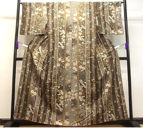 Japanese komon kimono silk - kimono,