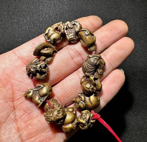 Old antique bronze twelve - old,