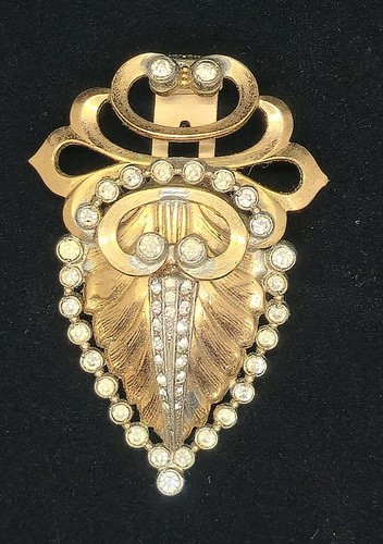Vtg rhinestone art deco - rhinestone, style