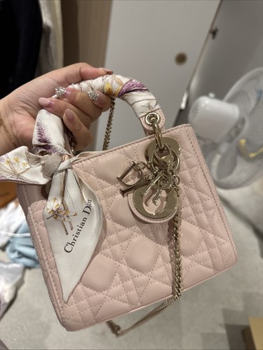 Mini lady dior bag with - with, scarf