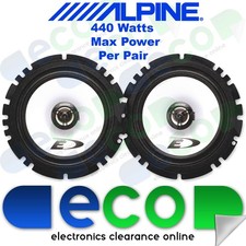 Fiat Punto Grande 2005 Alpine 16cm 440 Watts 2 Way Front Door Car Speakers Kit