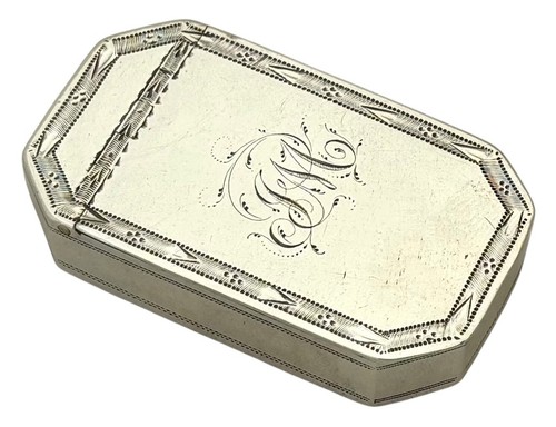 George iii silver snuff - george, box