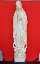 Vintage Bianchi Cream Resin Praying Mary Madonna 16" Fatima Figurine Statue