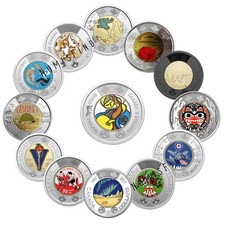 ?? Canada Full Colored Toonie $2 Dollars 13-Coin Set 2017 - 2025 Daphne Odjig