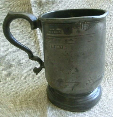 Antique pewter measure - pewter,