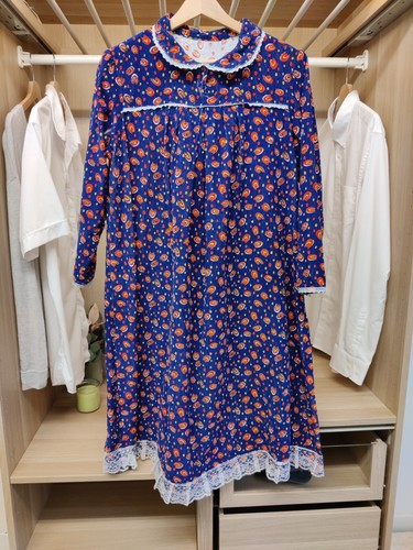 Vintage blue large dress - blue,