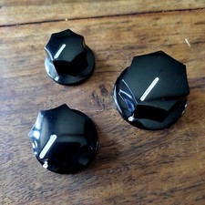 X1 Potard Knob Volume Button Tone EXAGONAL IN BAKELITE / 3 SIZES