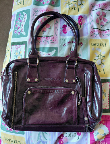 Burgundy longchamp handbag - longchamp,