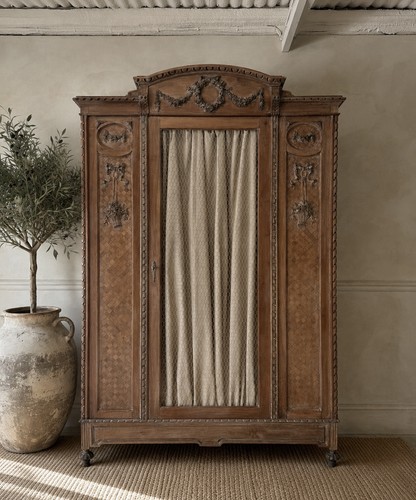 Antique french rustic armoire - antique,